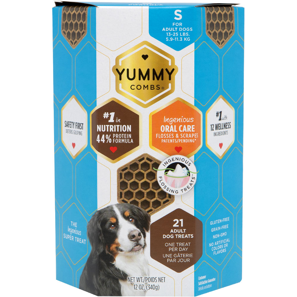 YUMMYCOMBS-FLOSSING-DENTAL-TREATS-DOGS-13-25LBS-SMALL-21CT
