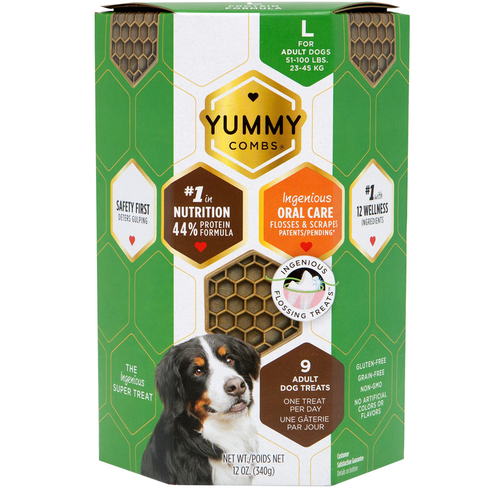 YUMMYCOMBS-FLOSSING-DENTAL-TREATS-DOGS-51-100LBS-LARGE-9CT