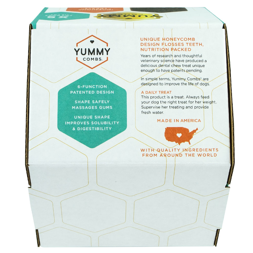YUMMYCOMBS-MINIHEXI-FLOSSING-DENTAL-TREATS-3PCK-DOGS-5-12LBS-XSMALL-21CT