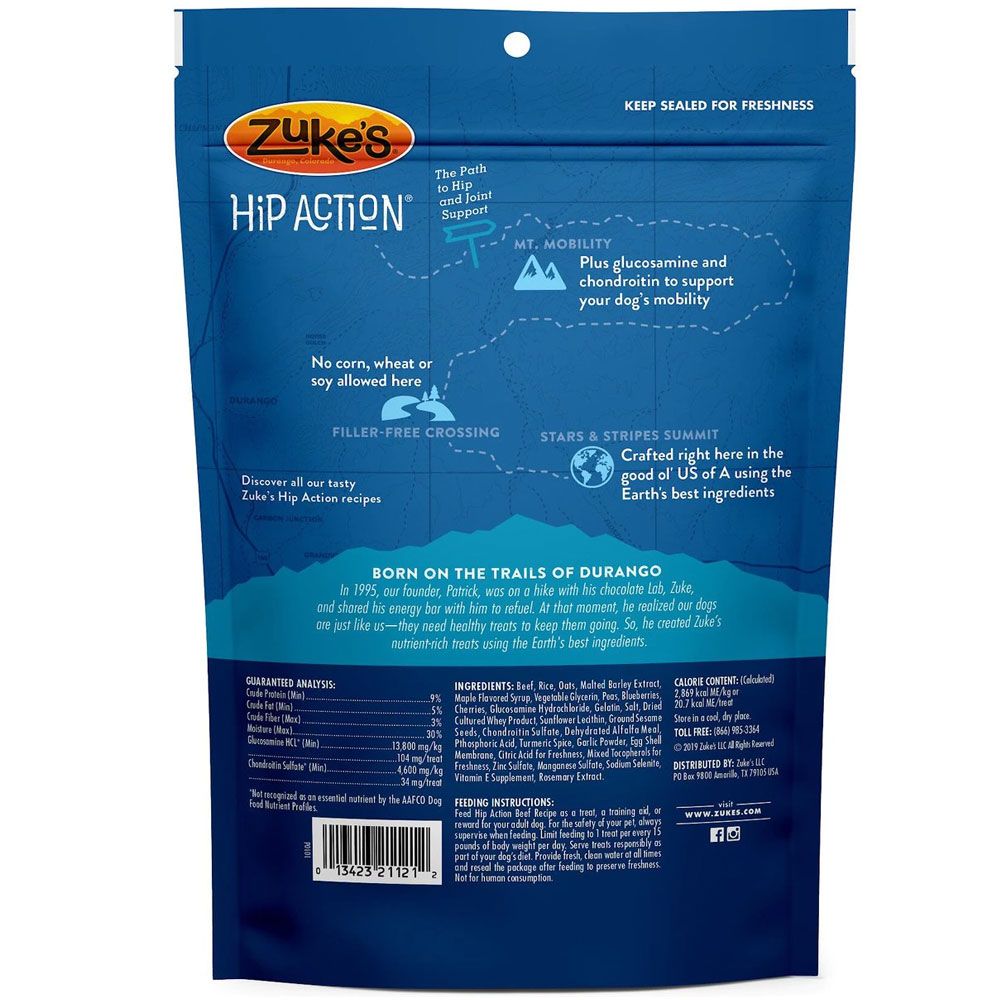 Zuke's Hip & Joint Beef Recipe Dog Treats, 1lb bag On Sale