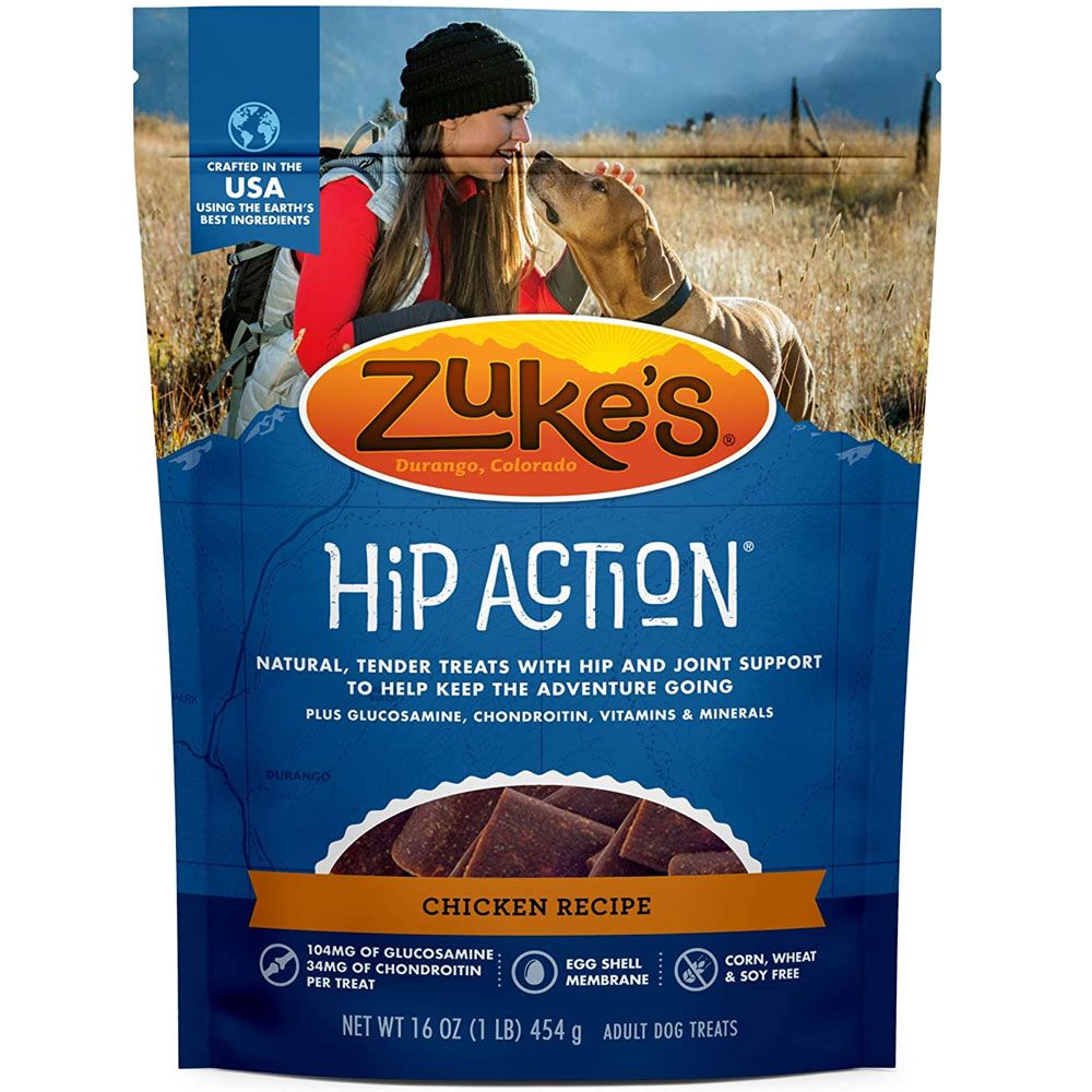 Zuke's Natural Hip & Joint Action Chicken Recipe Dog Treats, 6oz bag