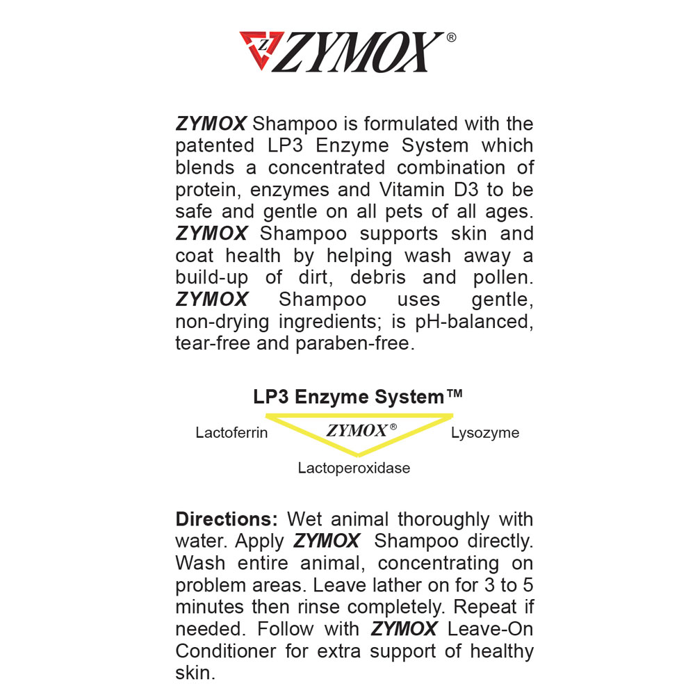 Zymox Shampoo for Itchy Inflamed Skin