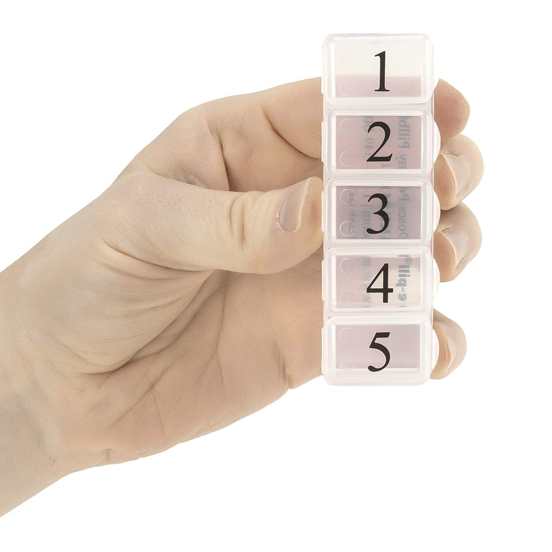5 Times a Day Pill Box Organizer