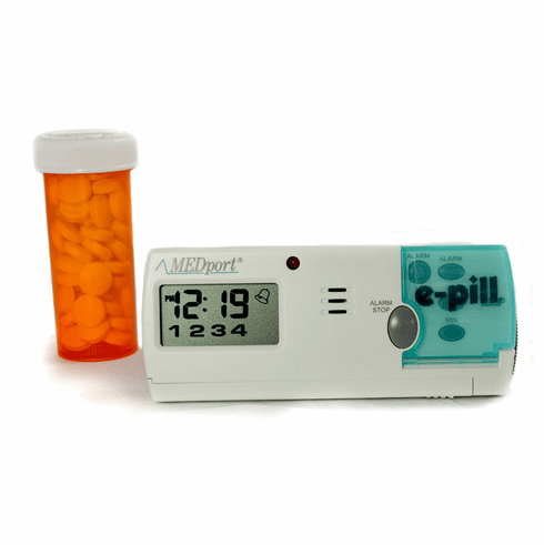 e-pill | MedGlider Daily Pillbox | Timer w/ Talking Reminder