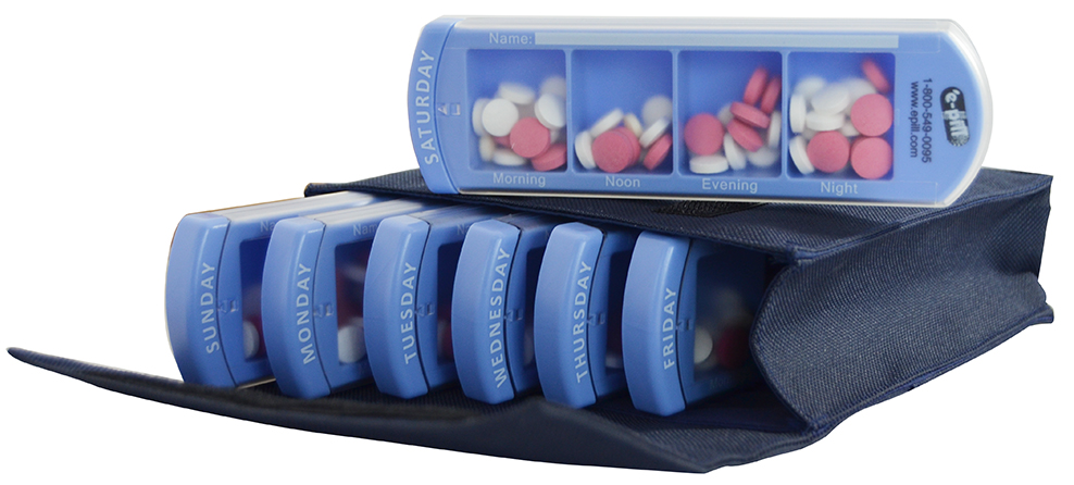 4 Times a Day x 7 Day Large Pill Organizer