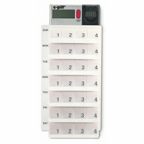 e-pill Weekly Pillbox System with <br>Talking Timer