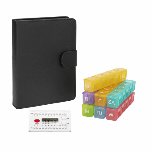 Large Pill Organizer with Reminder<br> 7 Day x 5 Compartments per Day