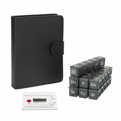 Large Pill Organizer with Reminder<br> 7 Day x 5 Compartments per Day