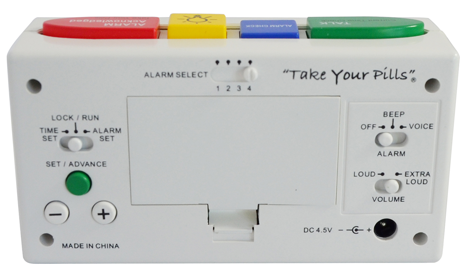 MedCenter Alarm Clock Up to 4 Daily Alarms