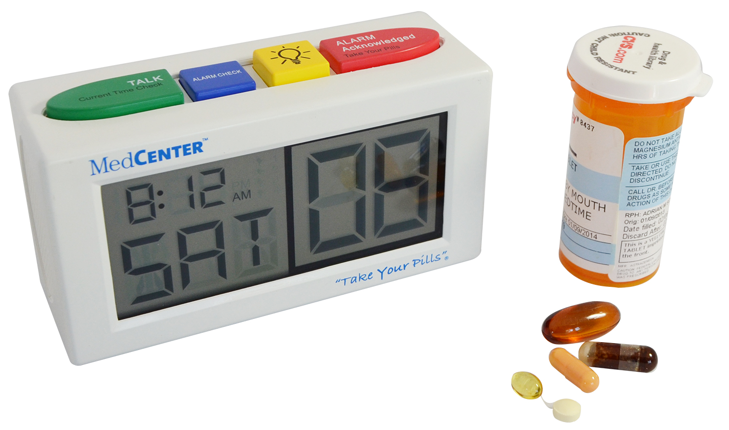 MedCenter Alarm Clock Up to 4 Daily Alarms