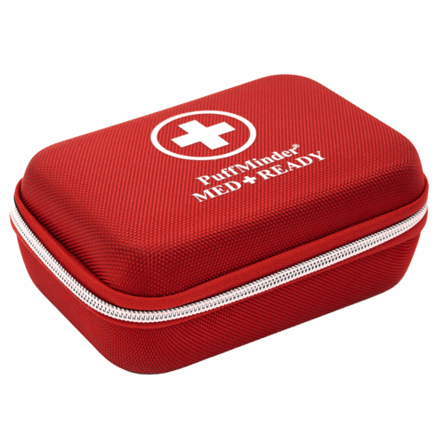 PuffMinder Medium Asthma Inhaler<br>Case Medicine Travel Case