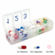 Small Pill Organizer with<br> Countdown Reminder<br> 7 Day x 5 Compartments per Day