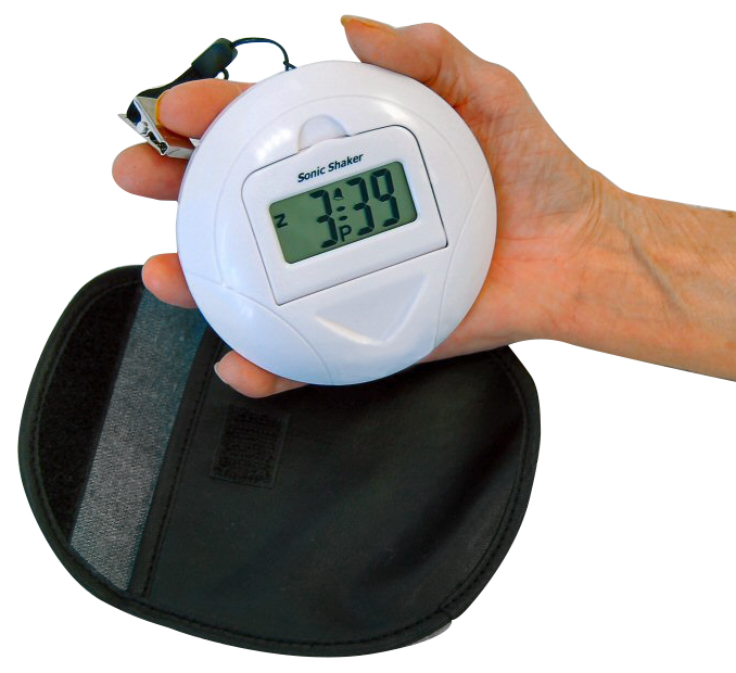 Sonic Shaker Vibrating Portable Alarm Clock with One Daily Alarm
