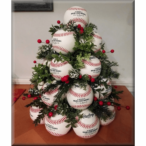 AFTER CHRISTMAS SALE!<br>MLB Baseballs Christmas Tree<br>ONE OF A KIND!