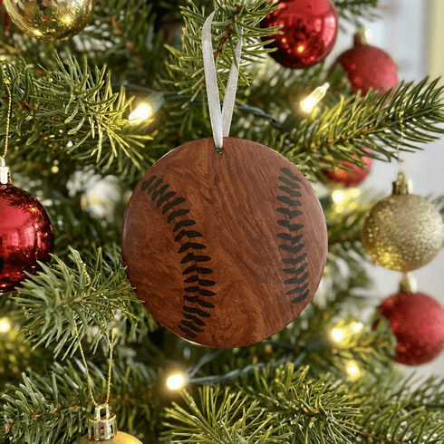 AFTER CHRISTMAS SALE<br>Wooden Baseball Christmas Ornament<br>LESS THAN 8 LEFT!