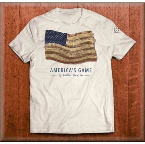 America's Game Baseball Flag Adult Short-Sleeve T-Shirt