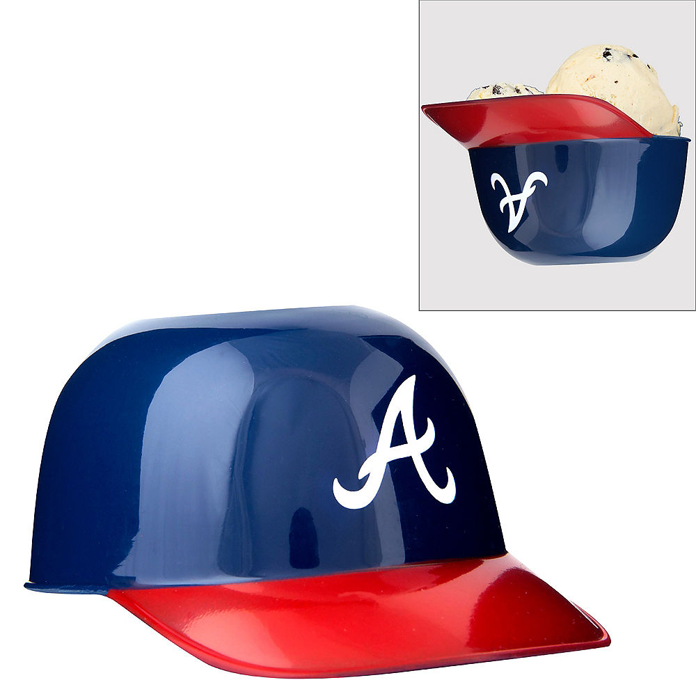 Set of 20 Atlanta Braves 8oz Ice Cream Sundae Baseball Helmet Snack Bowls