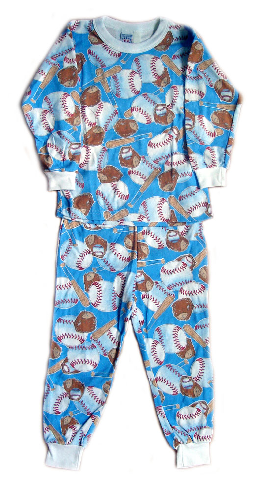 Ball Game Flame Resistant Boys Baseball Pajamas