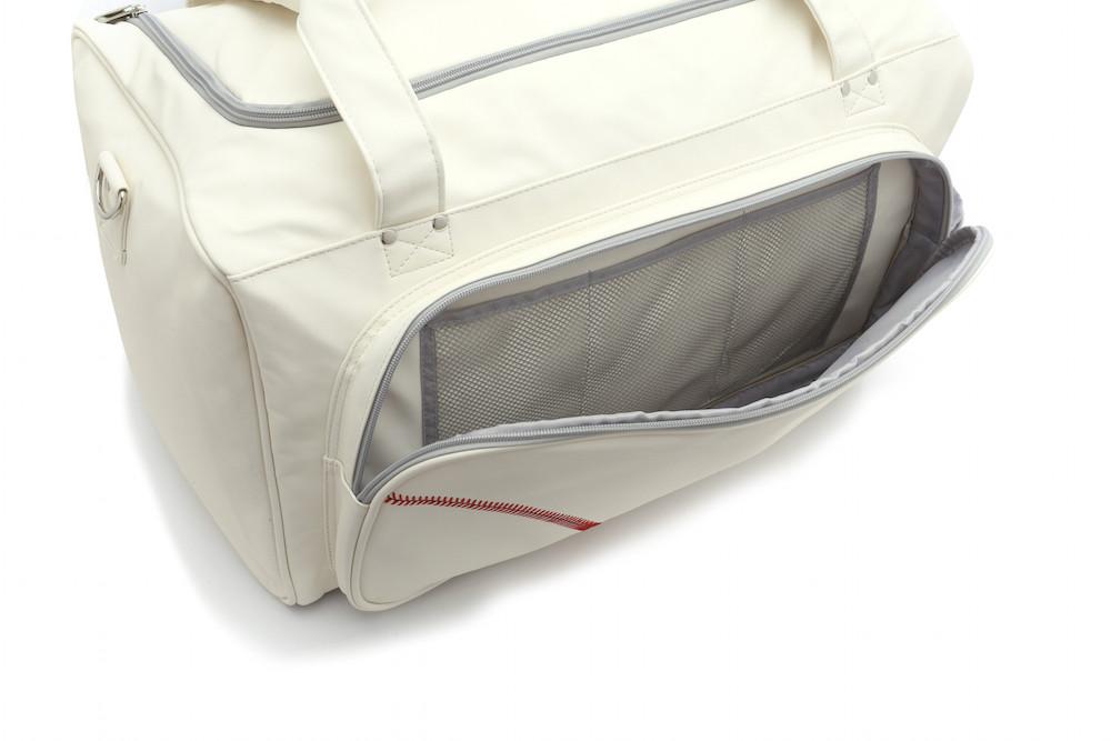 White Baseball Duffel Bag
