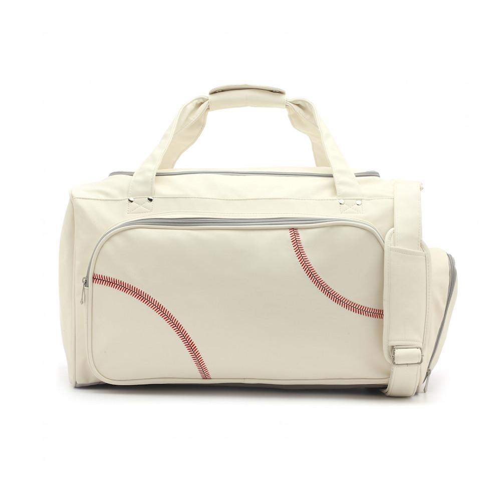 White Baseball Duffel Bag