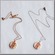 Baseball Seam Dainty Chain Pendant Necklace<br>GOLD or SILVER