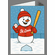 Personalized Baseball Team Snowman Holiday Cards