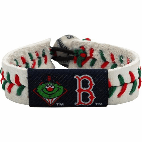 Boston Red Sox Mascot Wally the Green Monster Baseball Seam Bracelet