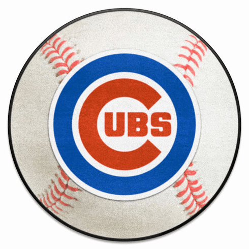 Chicago Cubs MLB 27" Round Baseball Rugs<br>3 DESIGN OPTIONS!