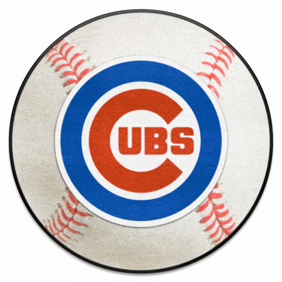 Chicago Cubs MLB 27" Round Baseball Rugs<br>3 DESIGN OPTIONS!
