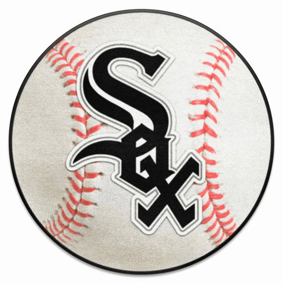 Chicago White Sox MLB 27" Round Baseball Rugs<br>2 DESIGN OPTIONS!