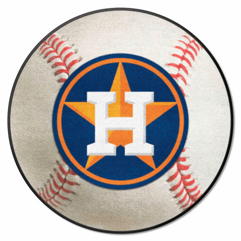 Houston Astros MLB 27" Round Baseball Rugs<br>2 DESIGN OPTIONS!