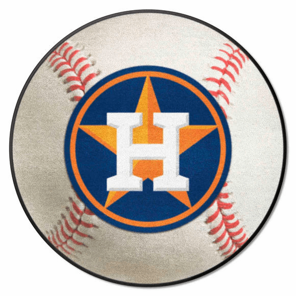 Houston Astros MLB 27" Round Baseball Rugs<br>2 DESIGN OPTIONS!