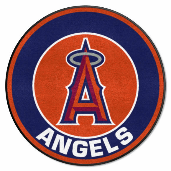 Los Angeles Angels MLB 27" Round Baseball Rug