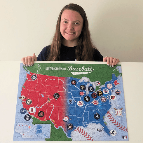 MLB USA Baseball Map 500 Piece Jigsaw Puzzle