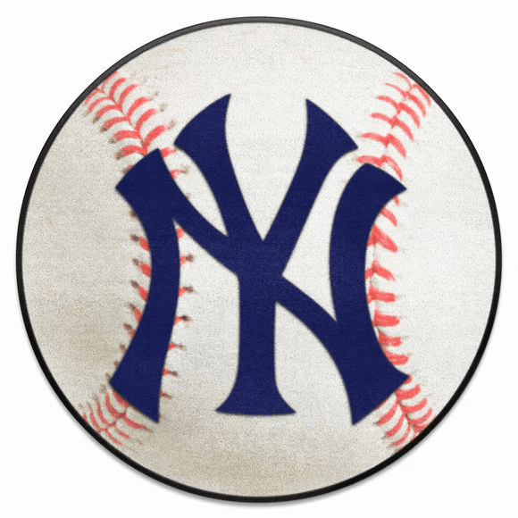 New York Yankees MLB 27" Round Baseball Rug
