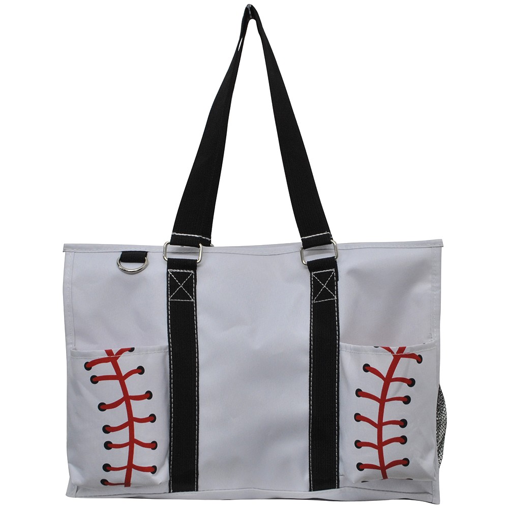 NGIL White Baseball Large Utility Canvas Tote Bag LESS THAN 6 LEFT!