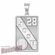 Personalized Baseball Pendant with Cut-Out Name &amp; Number GOLD or SILVER