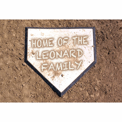 Personalized Dirty Home Plate Baseball Doormat