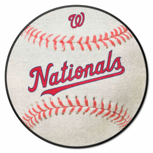 Washington Nationals MLB 27" Round Baseball Rugs<br>2 DESIGN OPTIONS!