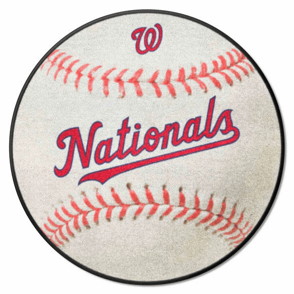 Washington Nationals MLB 27" Round Baseball Rugs<br>2 DESIGN OPTIONS!