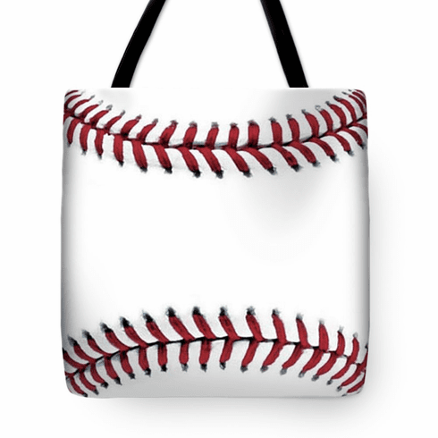 White Baseball Tote Bag<br>3 SIZES AVAILABLE!