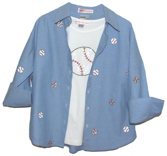 Women's Ladies Baseball Shirts by Casey Coleman