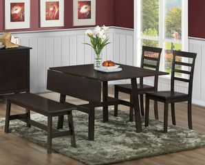103370 Casual Four Piece Kitchen Dining Set with Bench - 103371