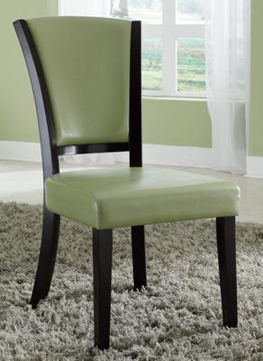 1036 Upholstered Side Chair in Green - Set of 2 - 103682GRN