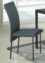 103740 Contemporary Charcoal Vinyl Dining Chair - Set of 2 - 103742