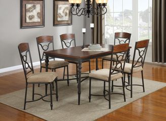 120850 7PC Table & Chair Set with Metal Base - 120851