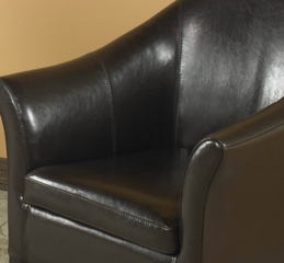 1404 Club Chair in Brown Leather - Armen Living - LCMC001CLBC