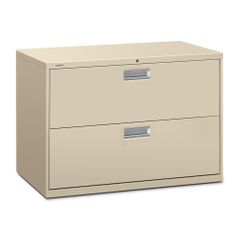 2 Drawer Locking Lateral File Cabinet in Putty - HON692LL