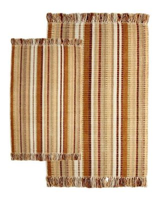 2-Piece Accent Rug Set in Bamboo / Multi - Silked Ribbed - 21155