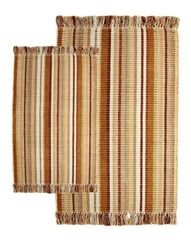 2-Piece Accent Rug Set in Bamboo / Multi - Silked Ribbed - 21155